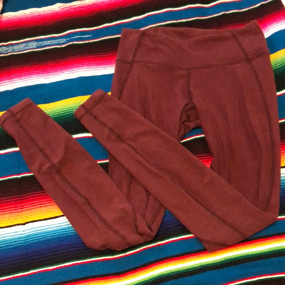 Mulberry colored Lululemon leggings